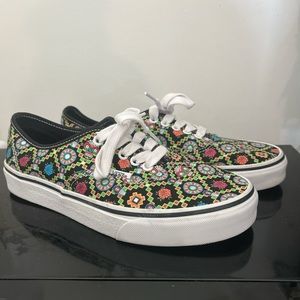 Dia De Los Muertos Vans Authentic, women’s 9/men’s 7.5